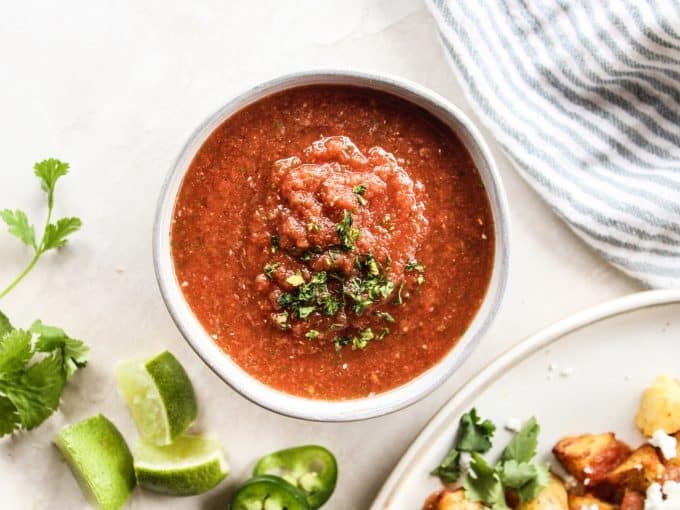 Easy Blender Salsa with Fresh Tomatoes - Butter with a Side of Bread