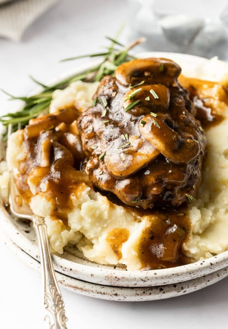 Salisbury Steak in Mushroom Gravy - The Whole Cook