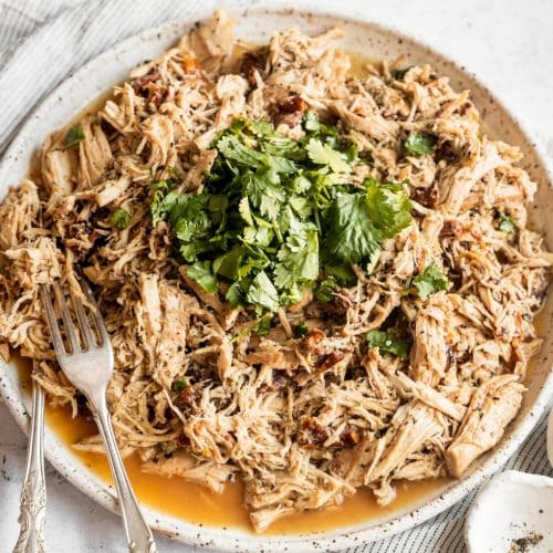Slow Cooker Italian Shredded Chicken - The Whole Cook
