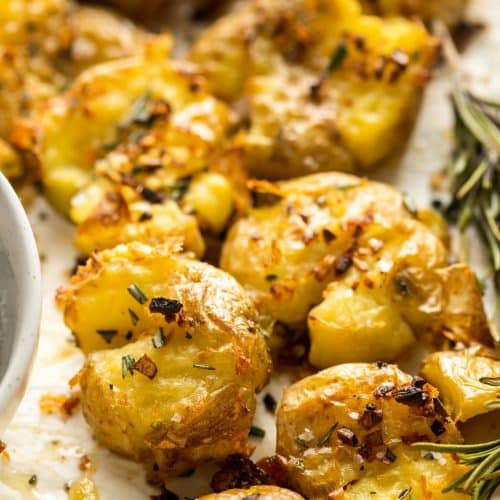 Rosemary Garlic Smashed Potatoes - The Whole Cook