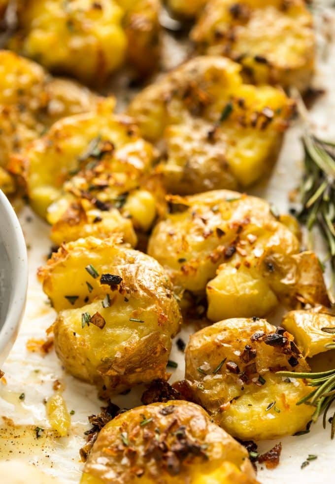 Garlicky Air Fryer Smashed Potatoes This Healthy Kitchen