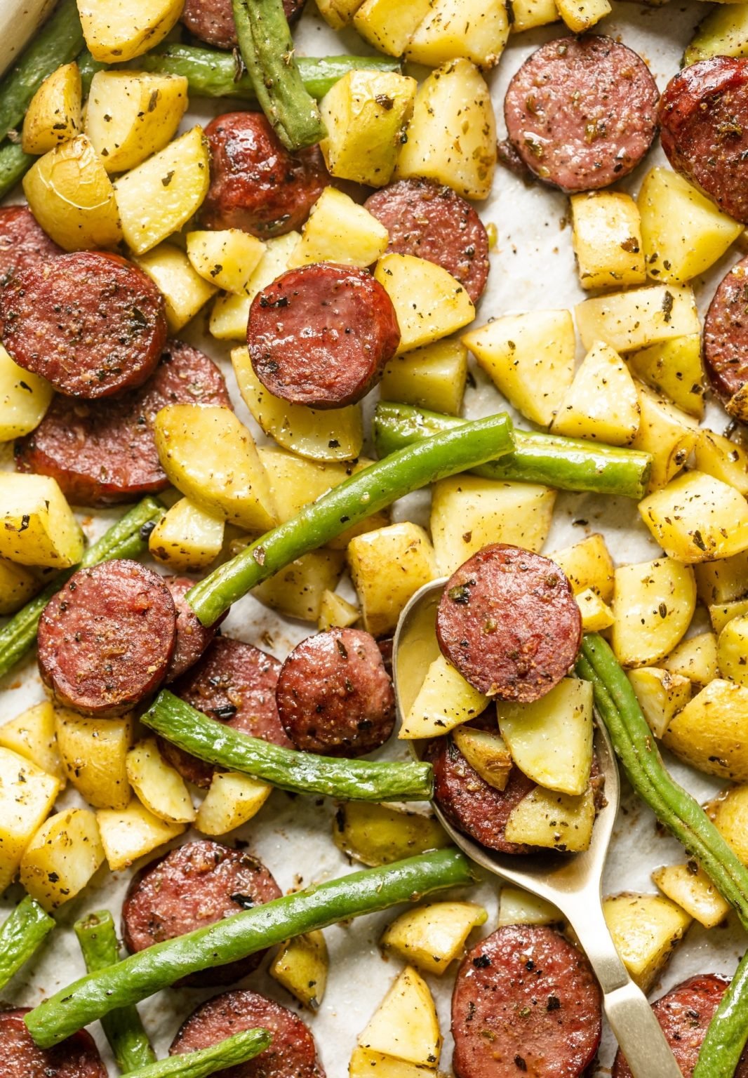 Sausage with Potatoes Green Beans by The Whole Cook vertical 2