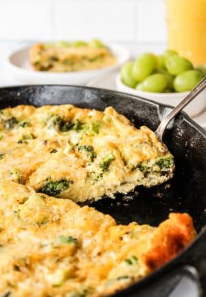 Broccoli Cheddar Frittata - The Whole Cook