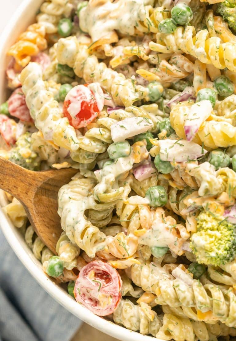 Creamy Bacon Ranch Pasta Salad - The Whole Cook