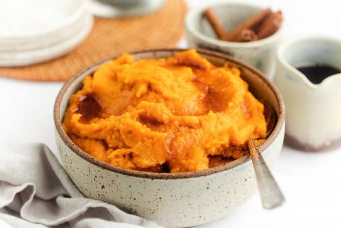 Maple Mashed Sweet Potatoes - The Whole Cook