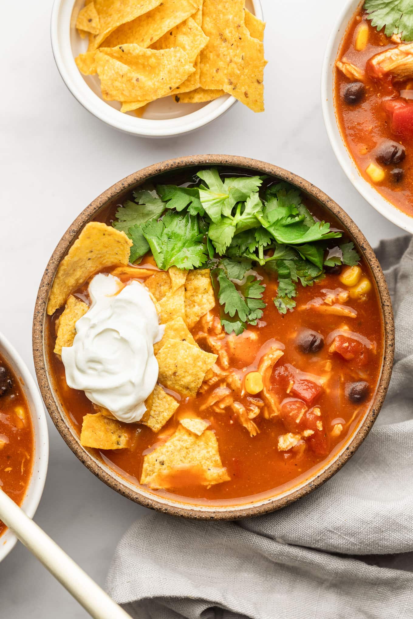 Healthy Chicken Tortilla Soup - Kim's Cravings