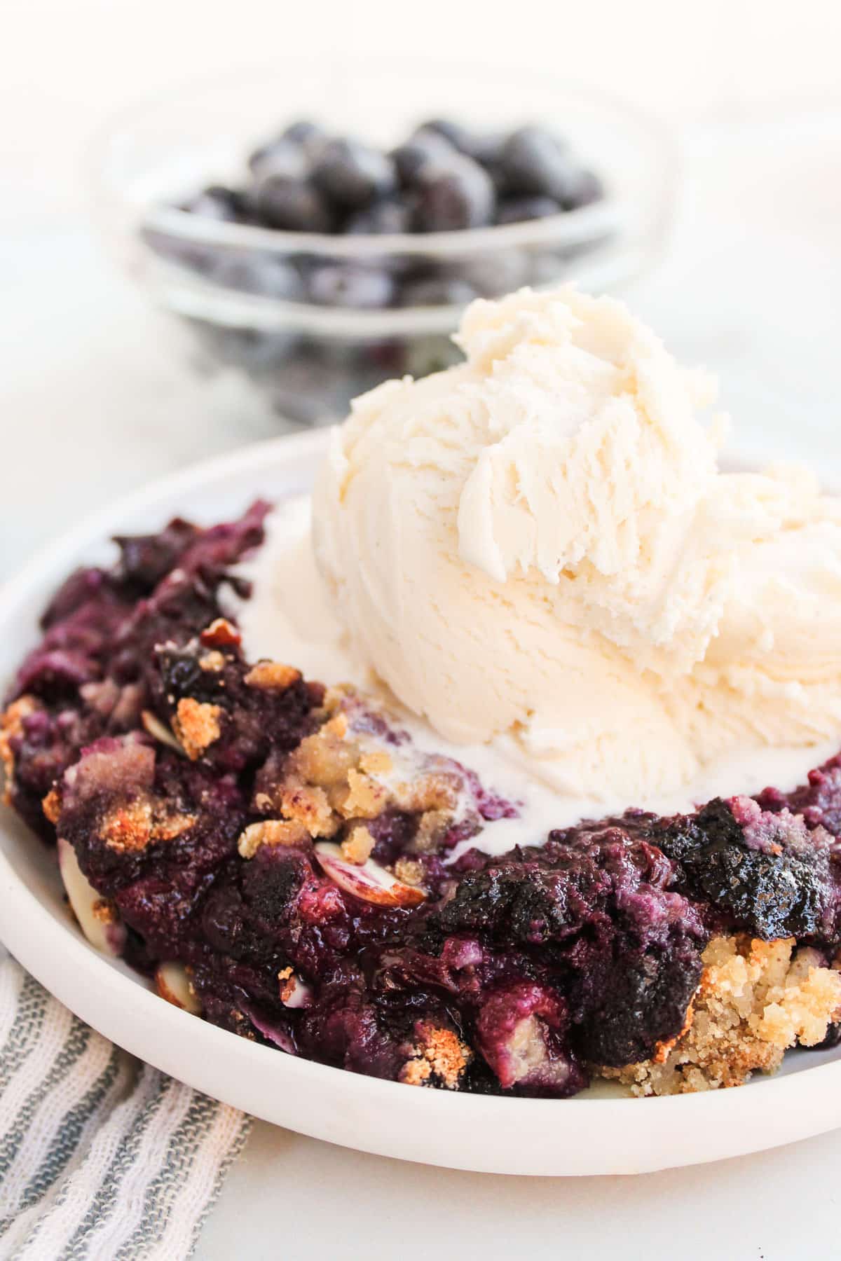 Skillet Blueberry Almond Cobbler - The Whole Cook