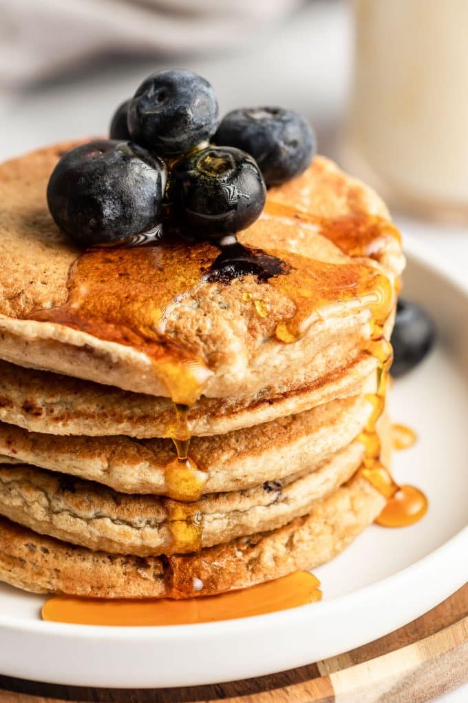 Healthy Blueberry Oat Pancakes - The Whole Cook