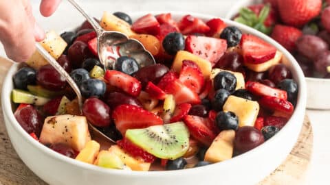 Fruit Salad with Lemon Poppy Seed Dressing