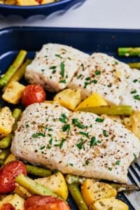 Easy Baked Halibut with Vegetables