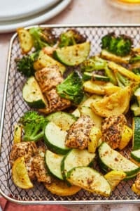 Easy Air Fryer Chicken and Vegetables
