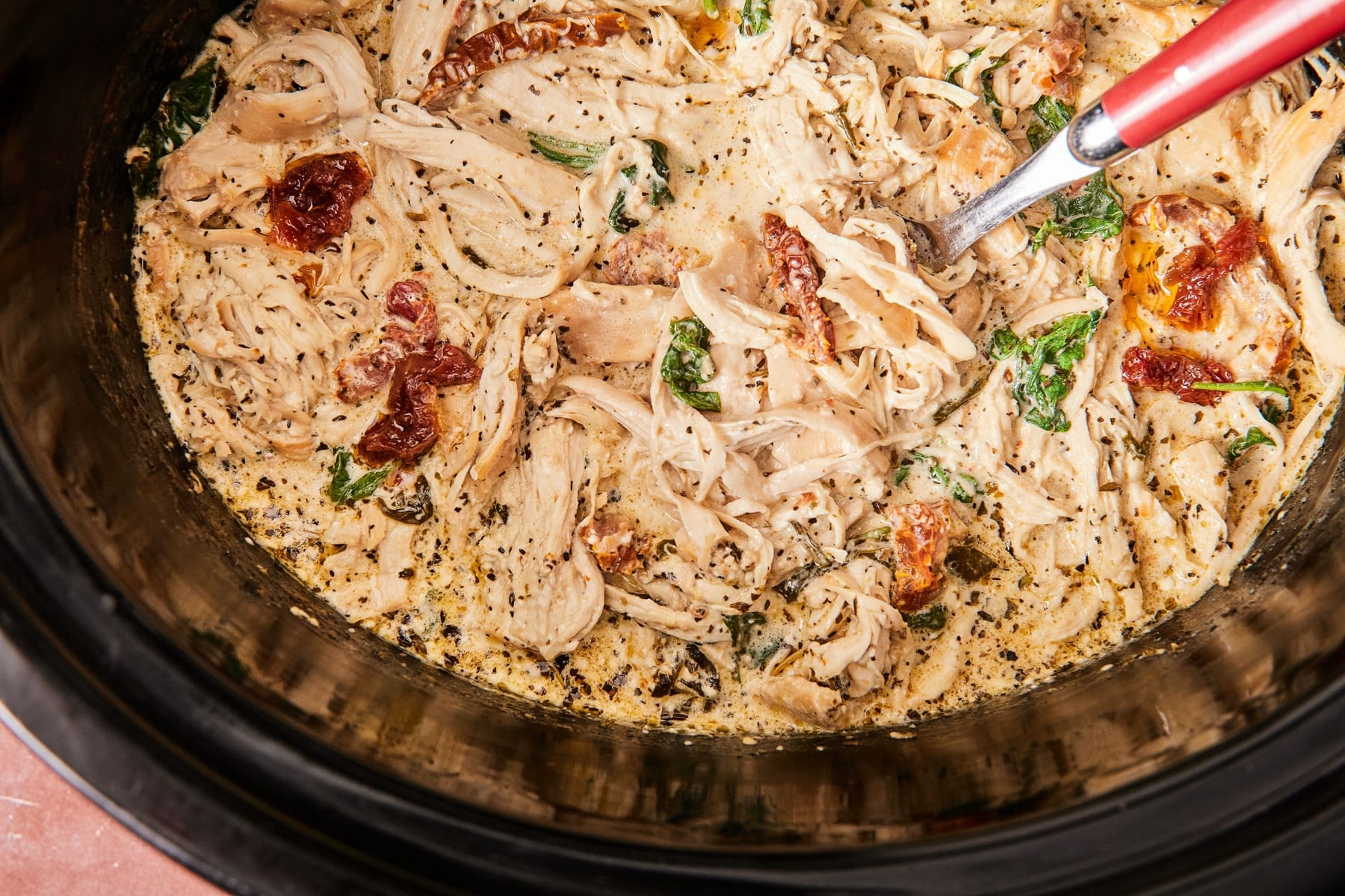 Slow Cooker Creamy Sun-Dried Tomato Chicken - The Whole Cook