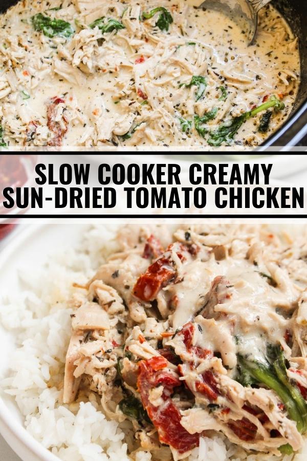 Slow Cooker Creamy Sun-Dried Tomato Chicken - The Whole Cook