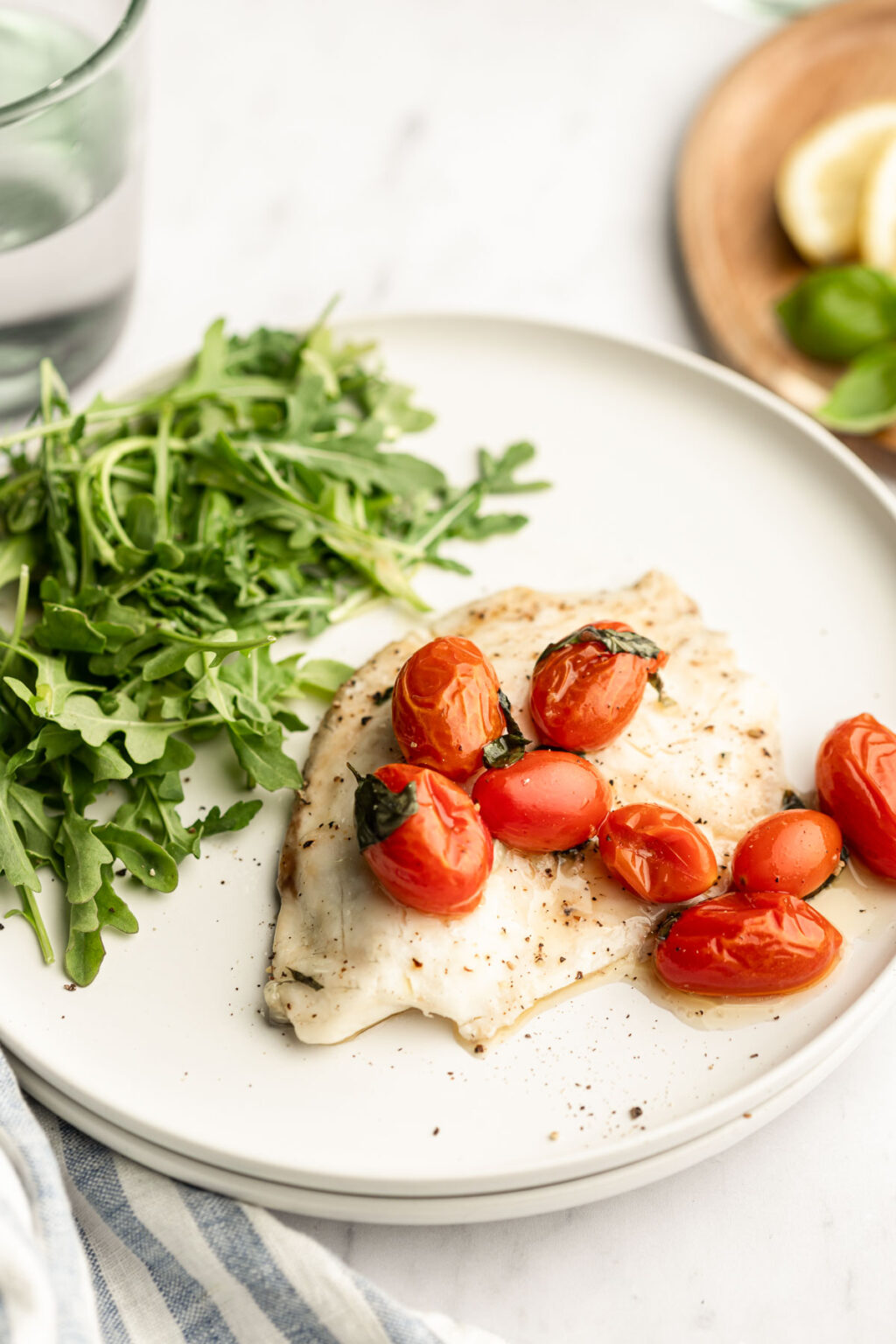 Tomato Lemon Baked Flounder The Whole Cook