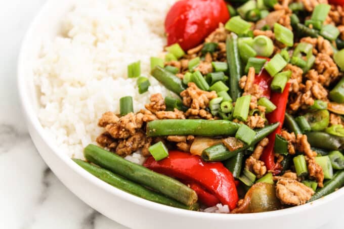 Ground Chicken and Green Bean Stir Fry - The Whole Cook