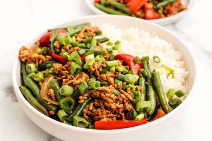 Ground Chicken and Green Bean Stir Fry - The Whole Cook