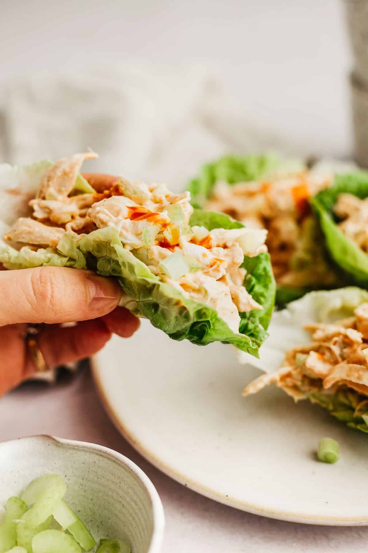 Easy Buffalo Chicken Salad Meal Prep - All the Healthy Things