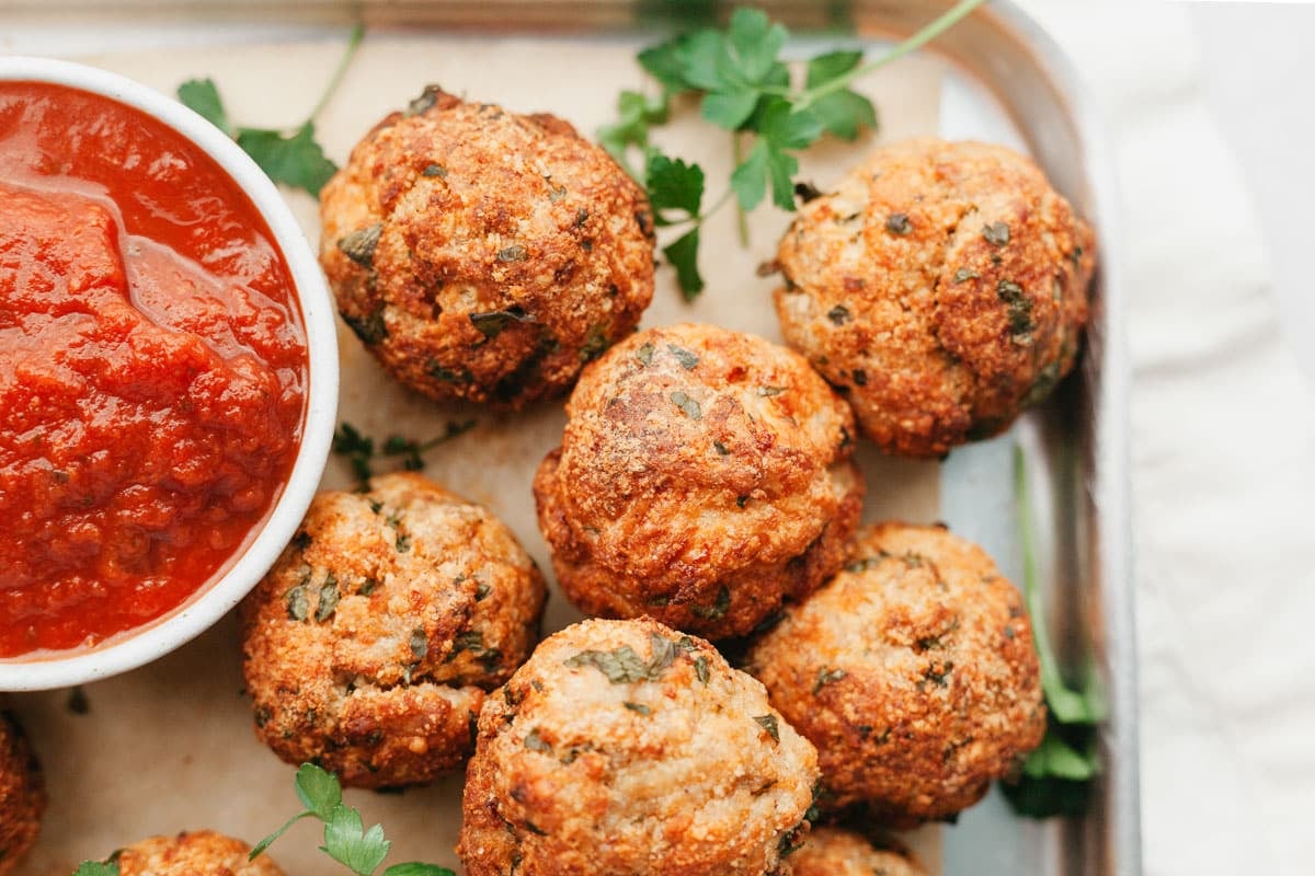 Baked Parmesan Chicken Meatballs The Whole Cook