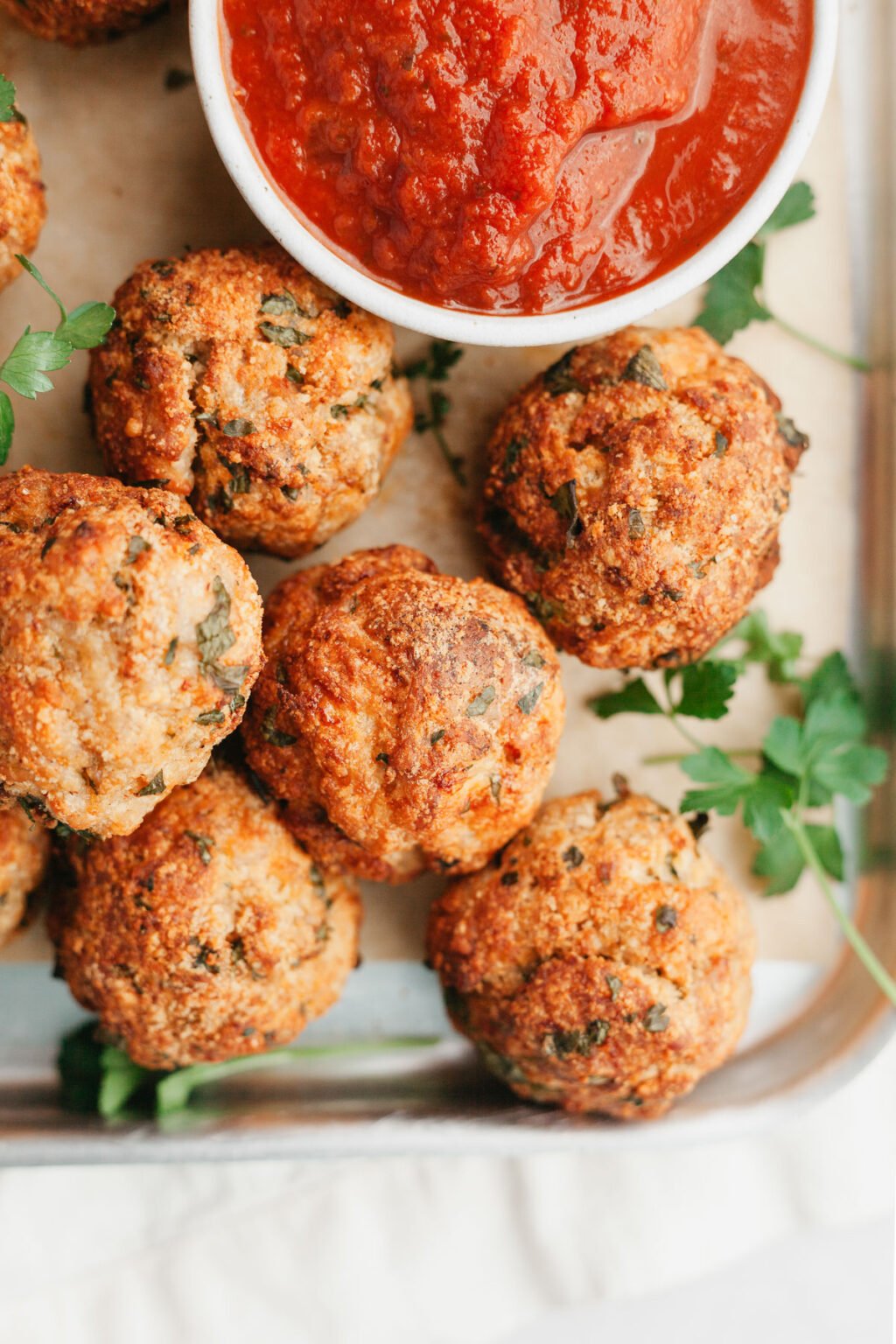 Baked Parmesan Chicken Meatballs The Whole Cook