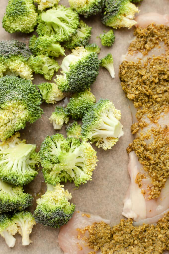 Sheet Pan Pesto Chicken with Broccoli The Whole Cook