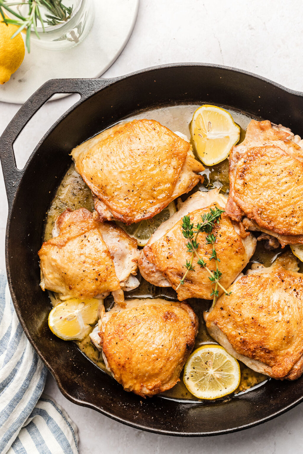 Oven Baked Lemon Chicken Thighs (Bone-In or Boneless) - The Whole Cook