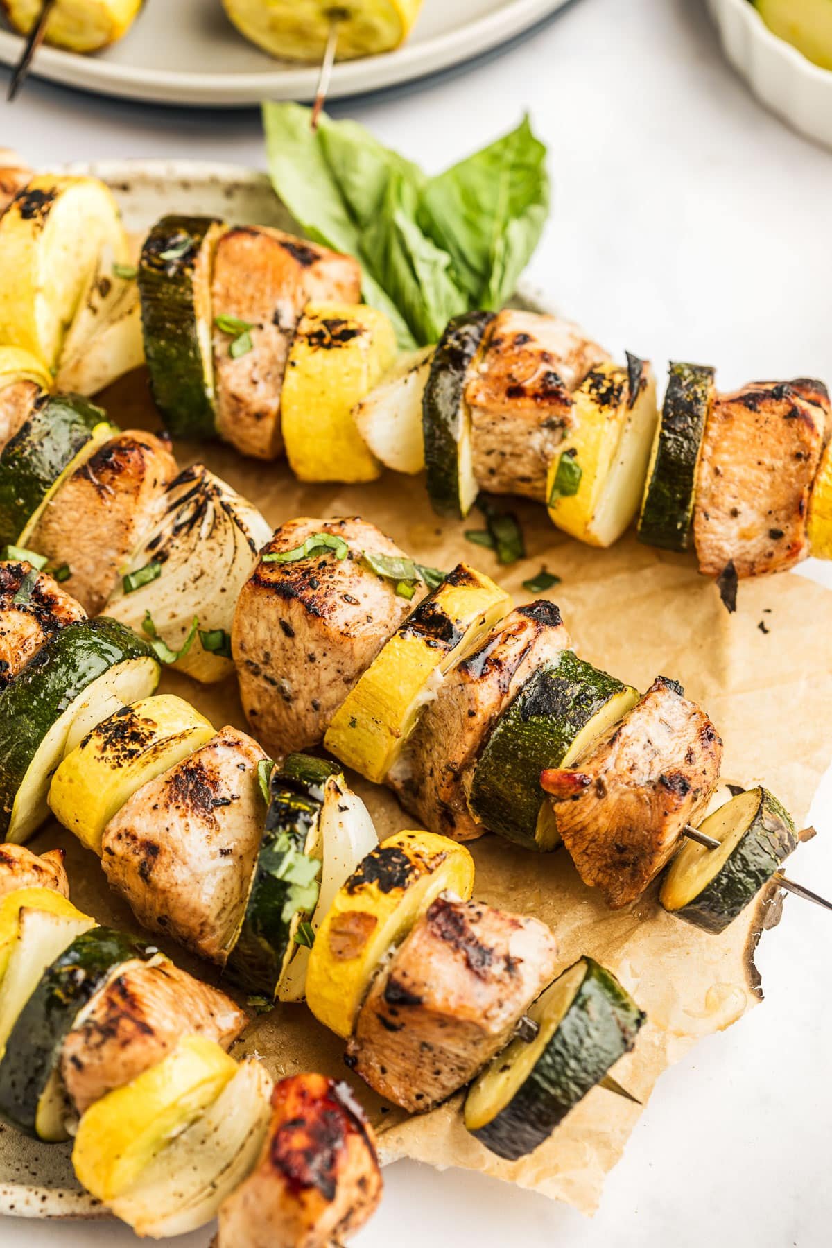 Skewered Zucchini and Yellow Squash