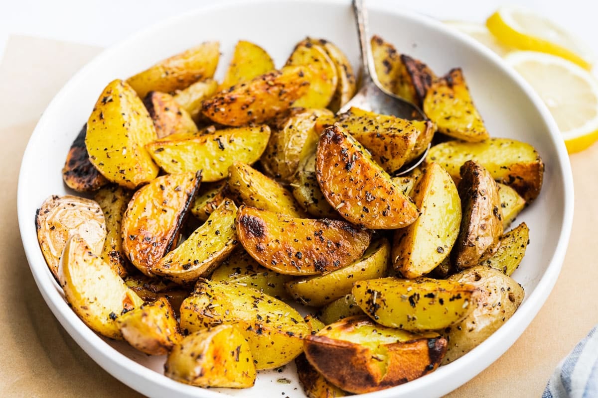 Crispy Lemon Roasted Potatoes - The Whole Cook