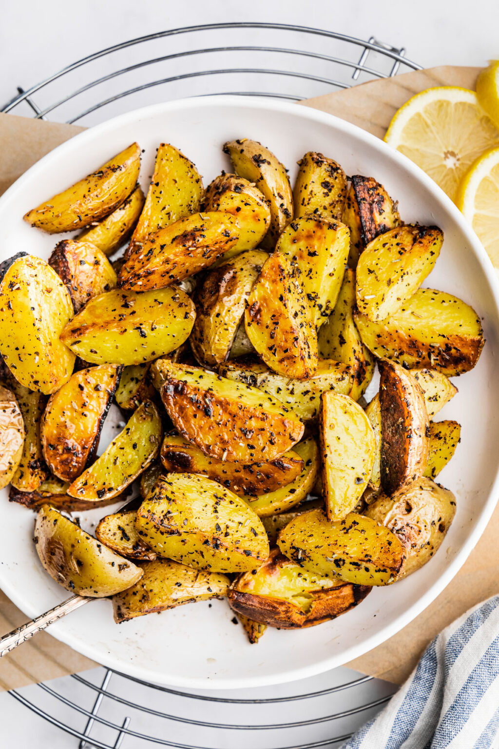 Crispy Lemon Roasted Potatoes The Whole Cook