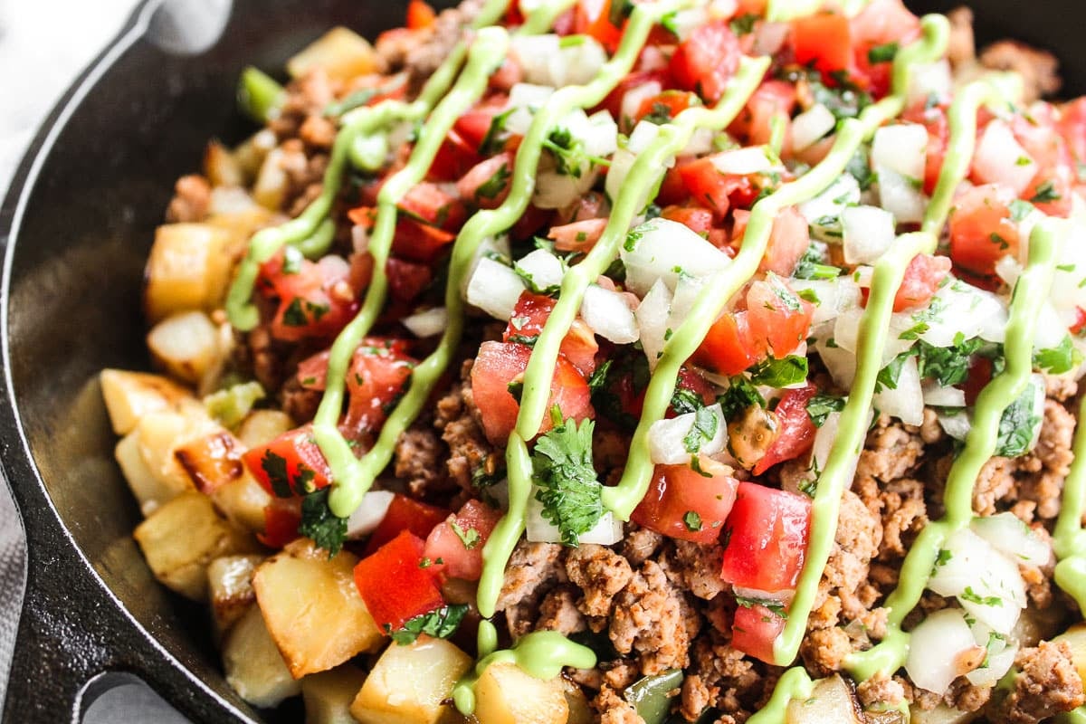 Healthy One-Pan Taco Breakfast Skillet