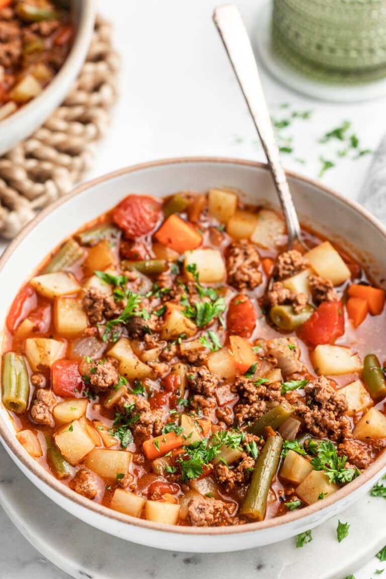 Healthy 30 Minute Hamburger Soup - The Whole Cook