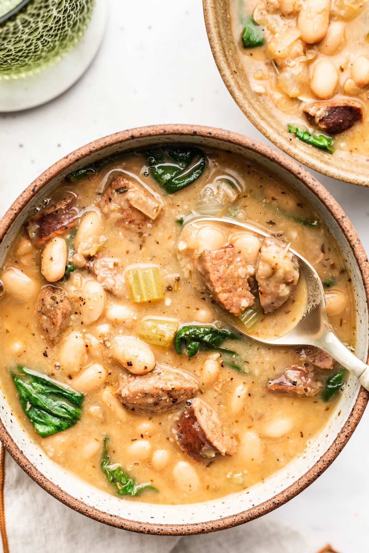 Instant Pot White Bean Soup with Sausage and Vegetables
