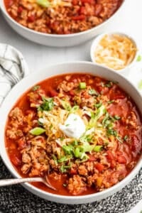 The Best No Bean Low Carb Turkey Chili