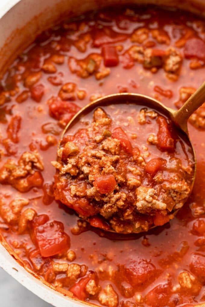 The Best No Bean Low Carb Turkey Chili The Whole Cook