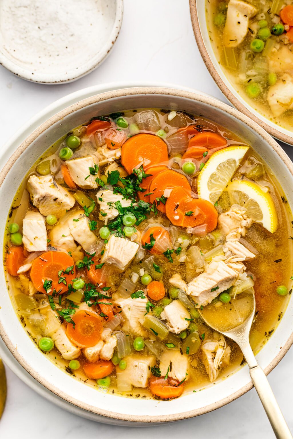 Low Carb Chicken and Cauliflower Rice Soup - The Whole Cook