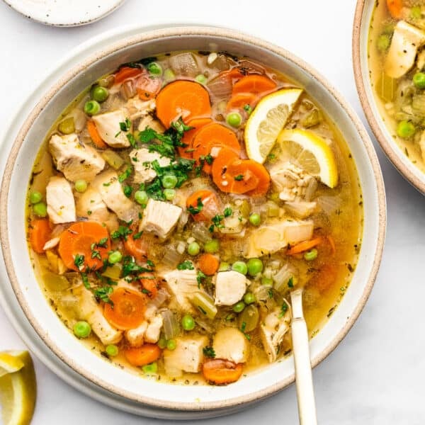 Low Carb Chicken and Cauliflower Rice Soup - The Whole Cook