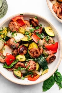 20 Minute Sausage and Zucchini Skillet