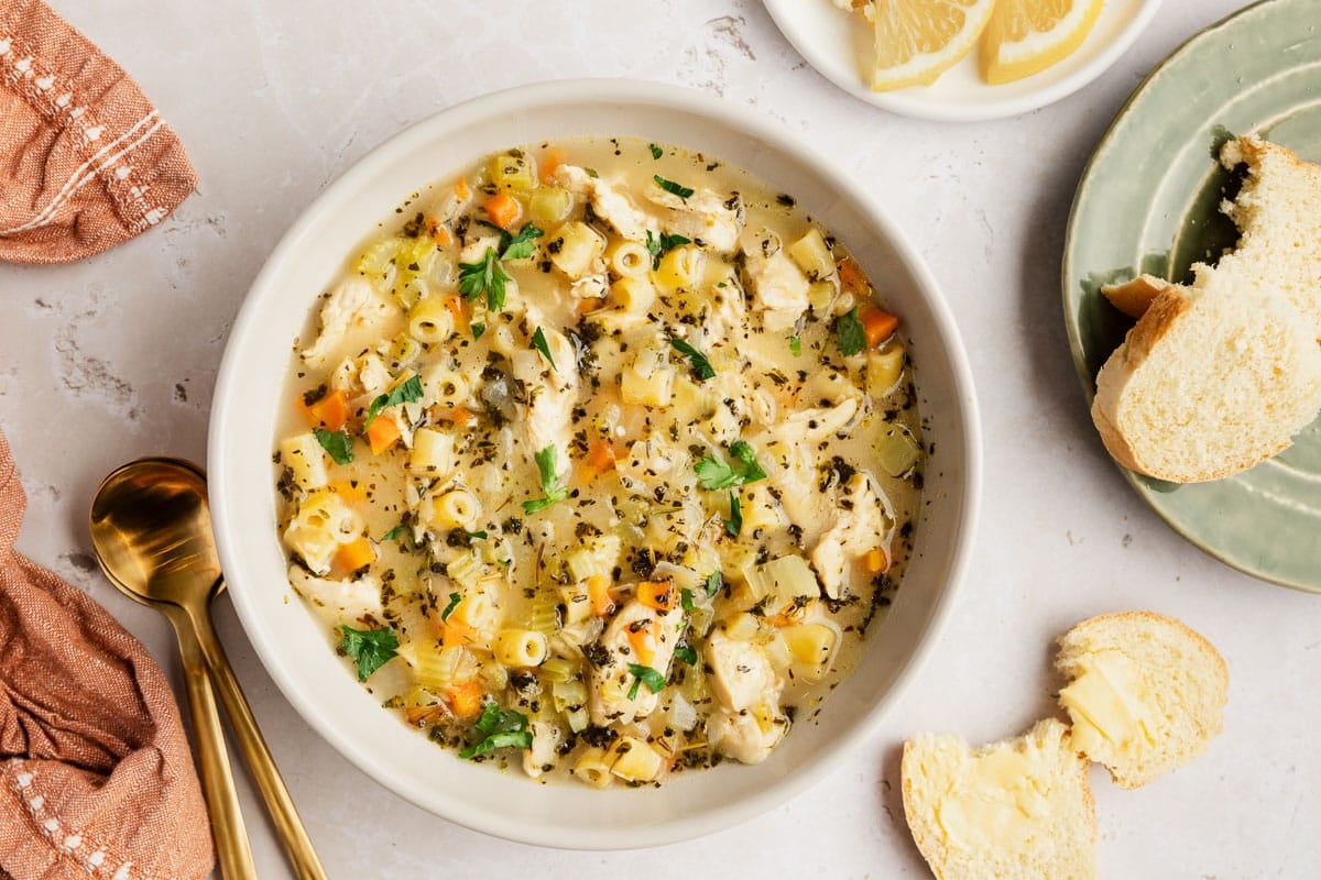 Creamy Chicken Noodle Soup - The Whole Cook
