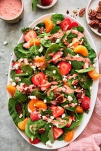 Strawberry Goat Cheese Spinach Salad