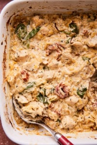 Creamy Chicken Orzo Bake